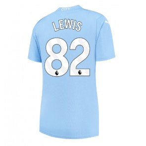 Manchester City Rico Lewis #82 Replika Hjemmebanetrøje Dame 2023-24 Kortærmet